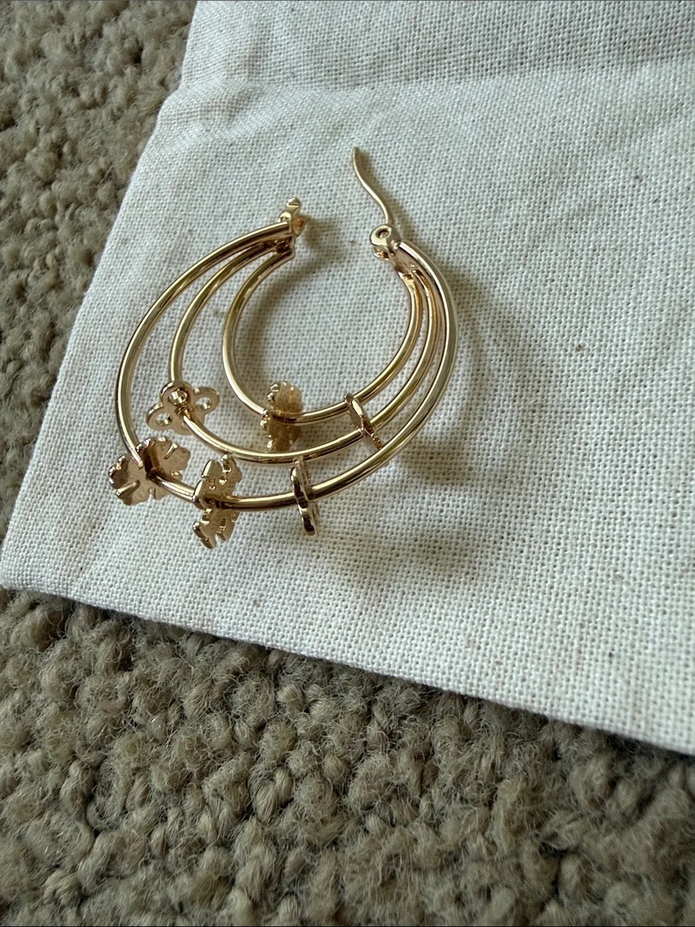 Gold Multi-Hoop Dangle Earrings - Women Jewelry